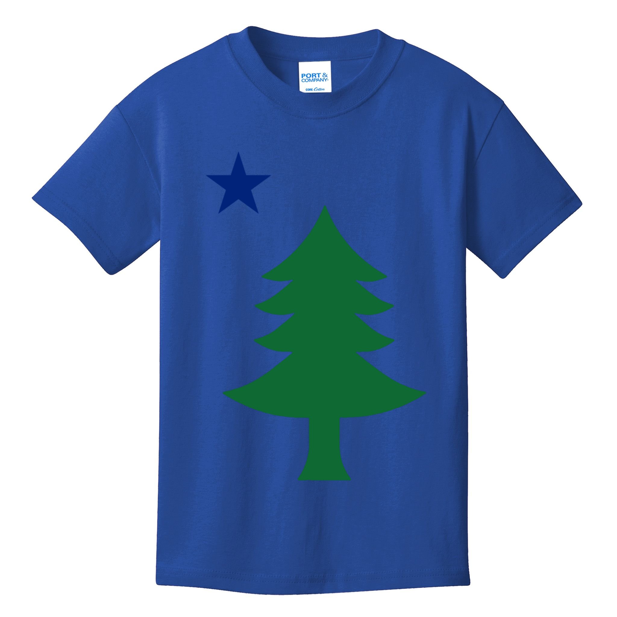 Maine Pine Tree State Flag Pride Patriotic Cool Gift Kids T-Shirt