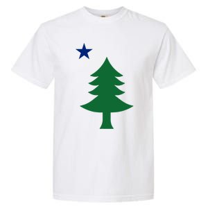 Maine Pine Tree State Flag Pride Patriotic Cool Gift Garment-Dyed Heavyweight T-Shirt