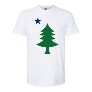 Maine Pine Tree State Flag Pride Patriotic Cool Gift Softstyle CVC T-Shirt