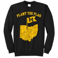 Michigan Plant The Flag Yellow Michigan Map Sweatshirt