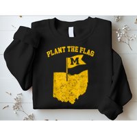 Michigan Plant The Flag Yellow Michigan Map Sweatshirt