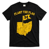 Michigan Plant The Flag Yellow Michigan Map T-Shirt