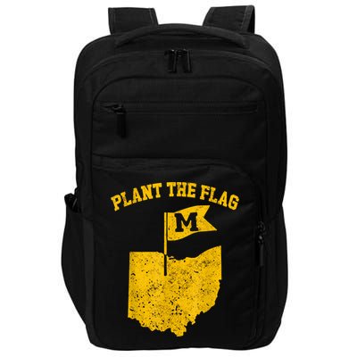 Michigan Plant The Flag Yellow Michigan Map Impact Tech Backpack