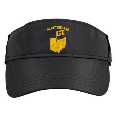 Michigan Plant The Flag Yellow Michigan Map Adult Drive Performance Visor