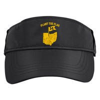 Michigan Plant The Flag Yellow Michigan Map Adult Drive Performance Visor