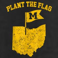Michigan Plant The Flag Yellow Michigan Map Adult Drive Performance Visor