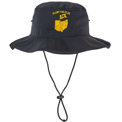 Michigan Plant The Flag Yellow Michigan Map Bucket Hat