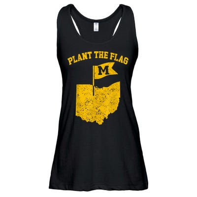 Michigan Plant The Flag Yellow Michigan Map Ladies Essential Flowy Tank