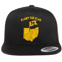 Michigan Plant The Flag Yellow Michigan Map Flat Bill Trucker Hat