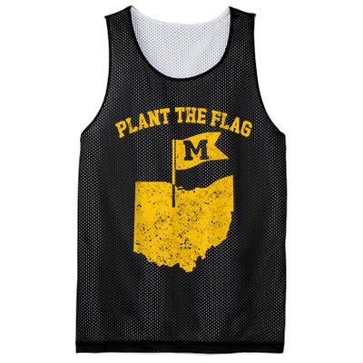 Michigan Plant The Flag Yellow Michigan Map Mesh Reversible Basketball Jersey Tank