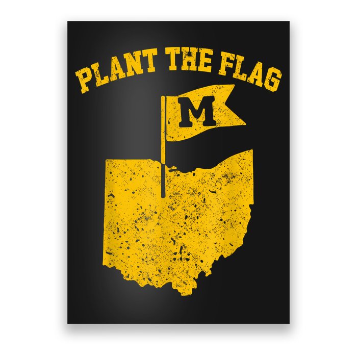 Michigan Plant The Flag Yellow Michigan Map Poster