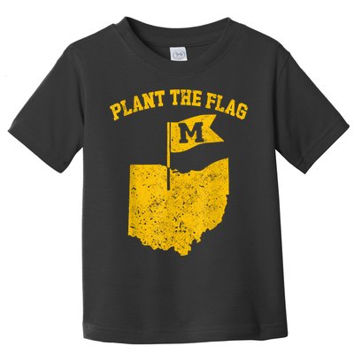 Michigan Plant The Flag Yellow Michigan Map Toddler T-Shirt