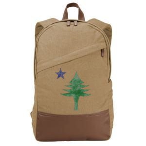 Maine Pine Tree Flag Big Style – Modern 1901 State Flag Cotton Canvas Backpack