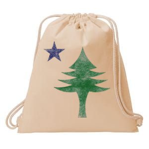 Maine Pine Tree Flag Big Style – Modern 1901 State Flag Drawstring Bag