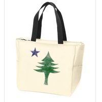 Maine Pine Tree Flag Big Style – Modern 1901 State Flag Zip Tote Bag