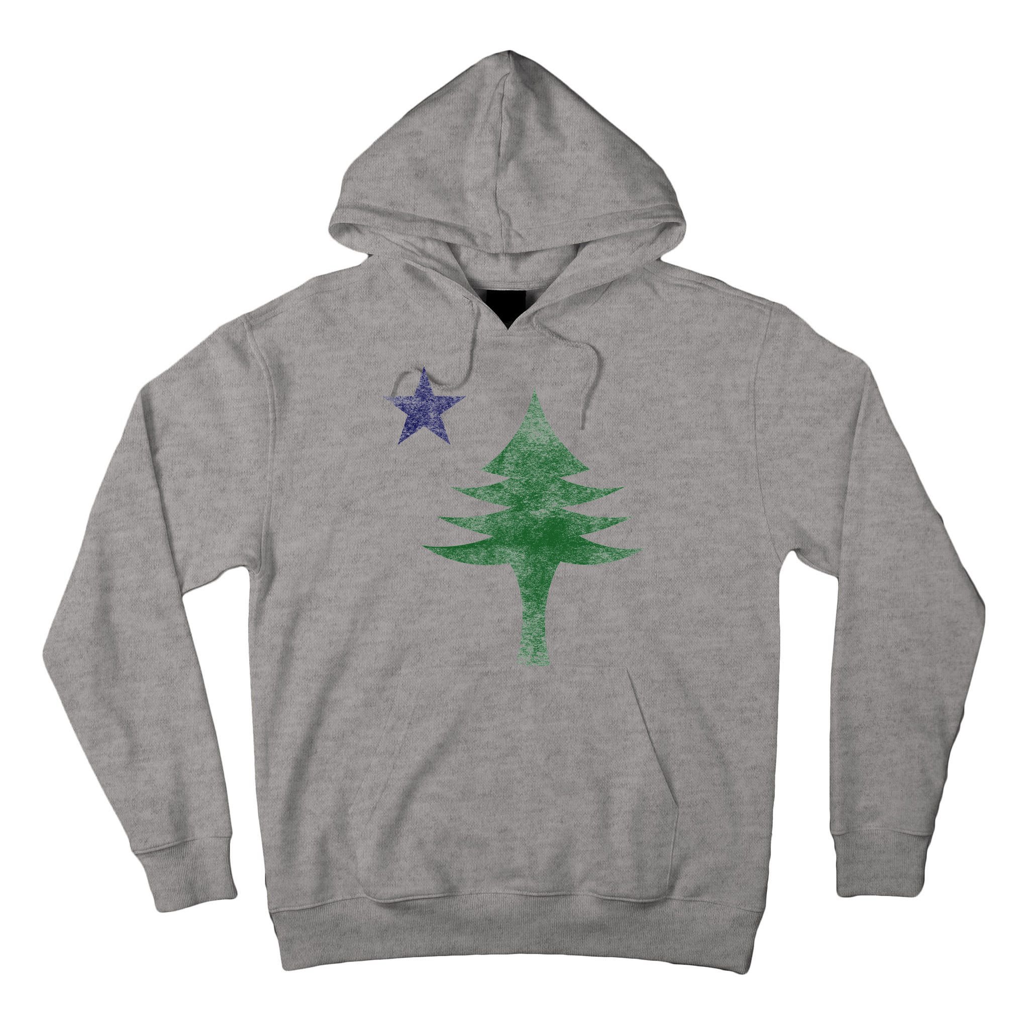 Maine Pine Tree Flag Big Style – Modern 1901 State Flag Tall Hoodie