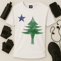Maine Pine Tree Flag Big Style – Modern 1901 State Flag Performance Shirt