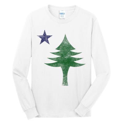 Maine Pine Tree Flag Big Style – Modern 1901 State Flag Tall Long Sleeve T-Shirt