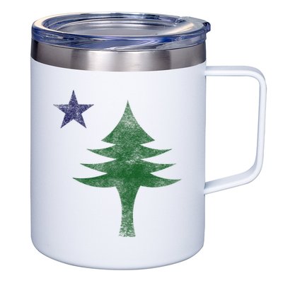 Maine Pine Tree Flag Big Style – Modern 1901 State Flag 12oz Stainless Steel Coffee Mug