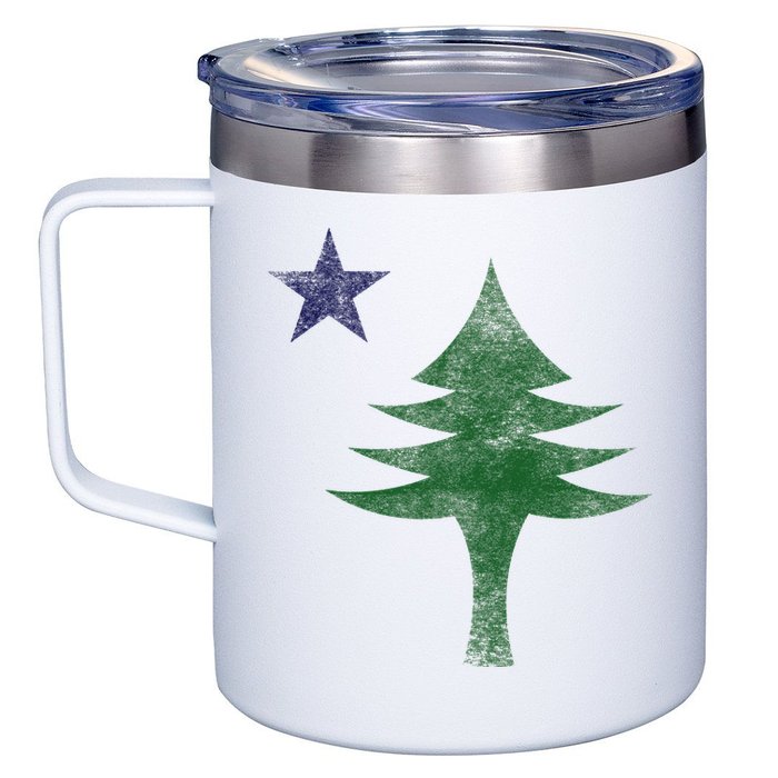 Maine Pine Tree Flag Big Style – Modern 1901 State Flag 12oz Stainless Steel Coffee Mug