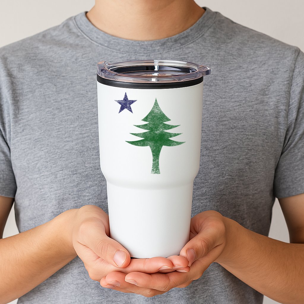 Maine Pine Tree Flag Big Style – Modern 1901 State Flag Tumbler