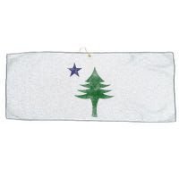 Maine Pine Tree Flag Big Style – Modern 1901 State Flag Large Microfiber Waffle Golf Towel