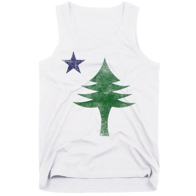 Maine Pine Tree Flag Big Style – Modern 1901 State Flag Tank Top