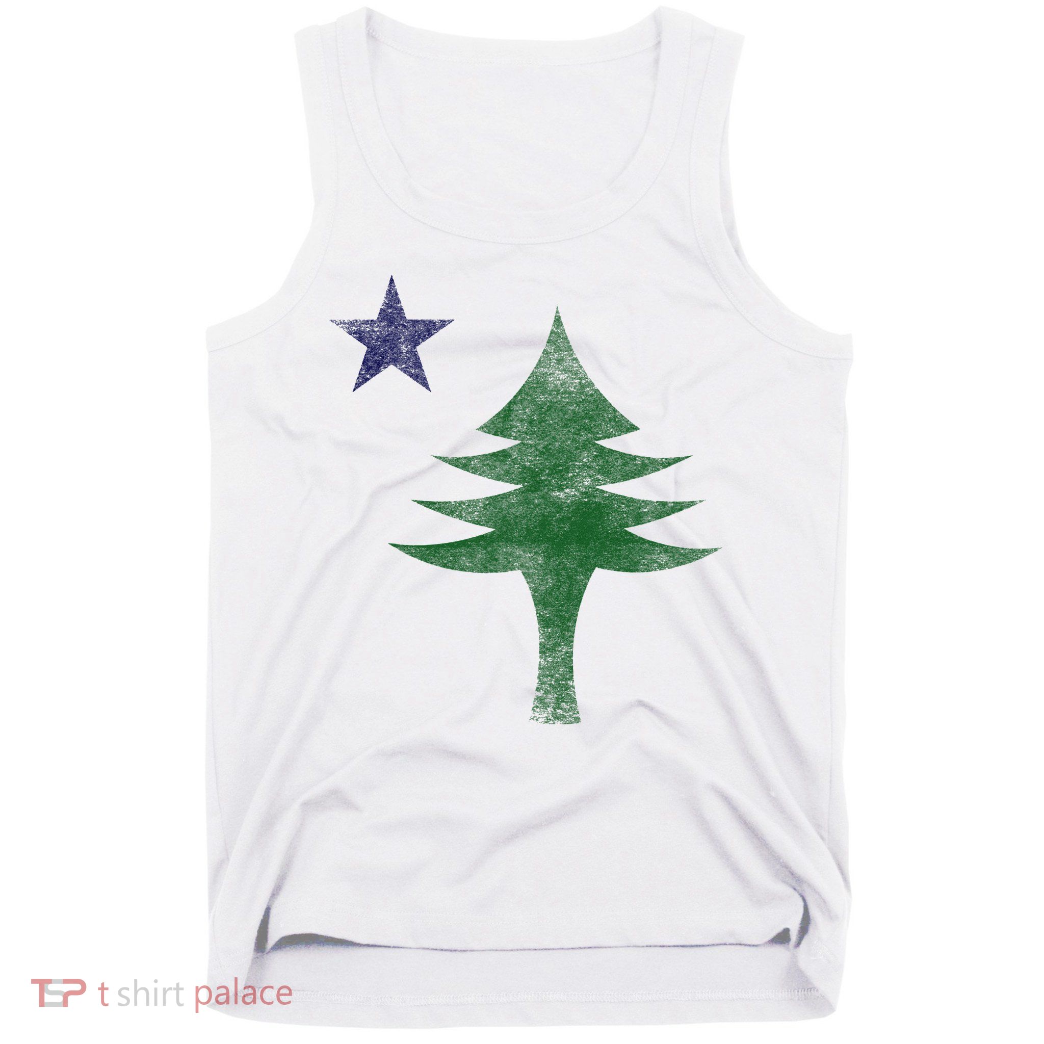Maine Pine Tree Flag Big Style – Modern 1901 State Flag Tank Top