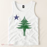 Maine Pine Tree Flag Big Style – Modern 1901 State Flag Tank Top