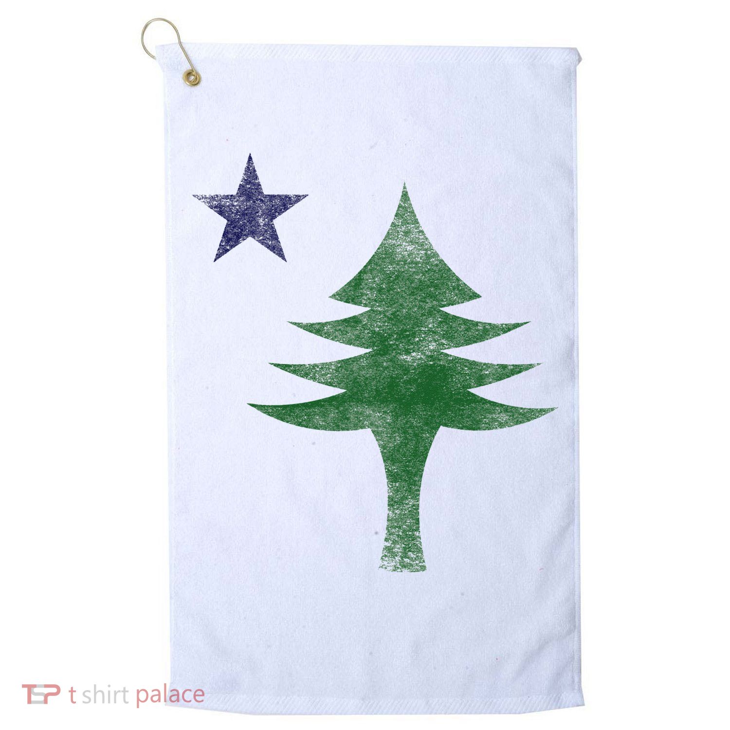 Maine Pine Tree Flag Big Style – Modern 1901 State Flag Golf Towel