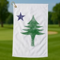 Maine Pine Tree Flag Big Style – Modern 1901 State Flag Golf Towel