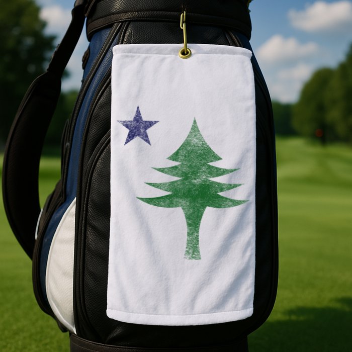 Maine Pine Tree Flag Big Style – Modern 1901 State Flag Golf Towel