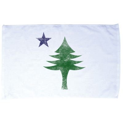 Maine Pine Tree Flag Big Style – Modern 1901 State Flag Microfiber Hand Towel