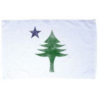 Maine Pine Tree Flag Big Style – Modern 1901 State Flag Microfiber Hand Towel