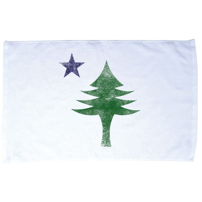 Maine Pine Tree Flag Big Style – Modern 1901 State Flag Microfiber Hand Towel