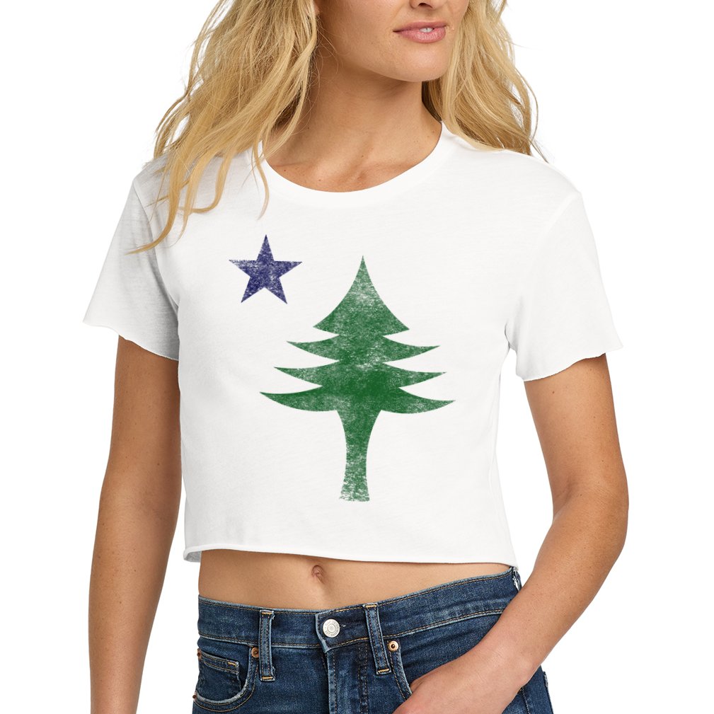 Maine Pine Tree Flag Big Style – Modern 1901 State Flag Crop Top