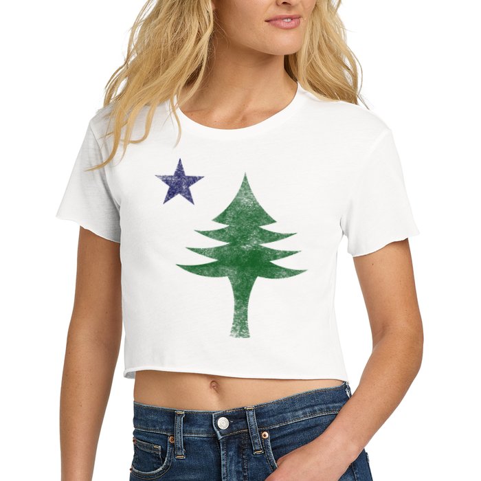 Maine Pine Tree Flag Big Style – Modern 1901 State Flag Crop Top