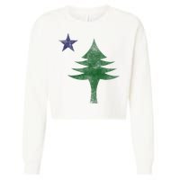 Maine Pine Tree Flag Big Style – Modern 1901 State Flag Cropped Pullover Crew