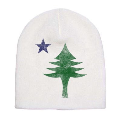 Maine Pine Tree Flag Big Style – Modern 1901 State Flag Short Acrylic Beanie