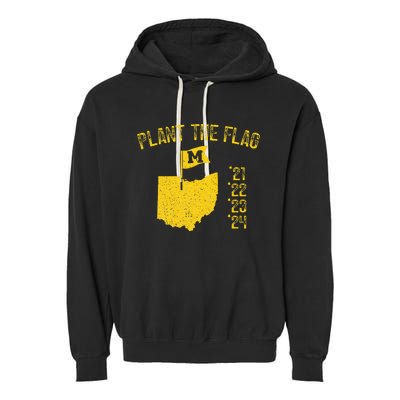 Michigan Plant The Flag 21 22 23 24 Garment-Dyed Fleece Hoodie