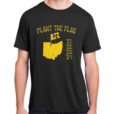 Michigan Plant The Flag 21 22 23 24 Adult ChromaSoft Performance T-Shirt