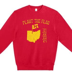 Michigan Plant The Flag 21 22 23 24 Premium Crewneck Sweatshirt