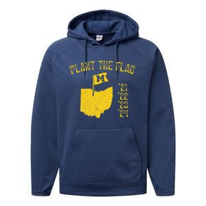 Michigan Plant The Flag 21 22 23 24 Performance Fleece Hoodie