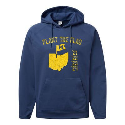 Michigan Plant The Flag 21 22 23 24 Performance Fleece Hoodie