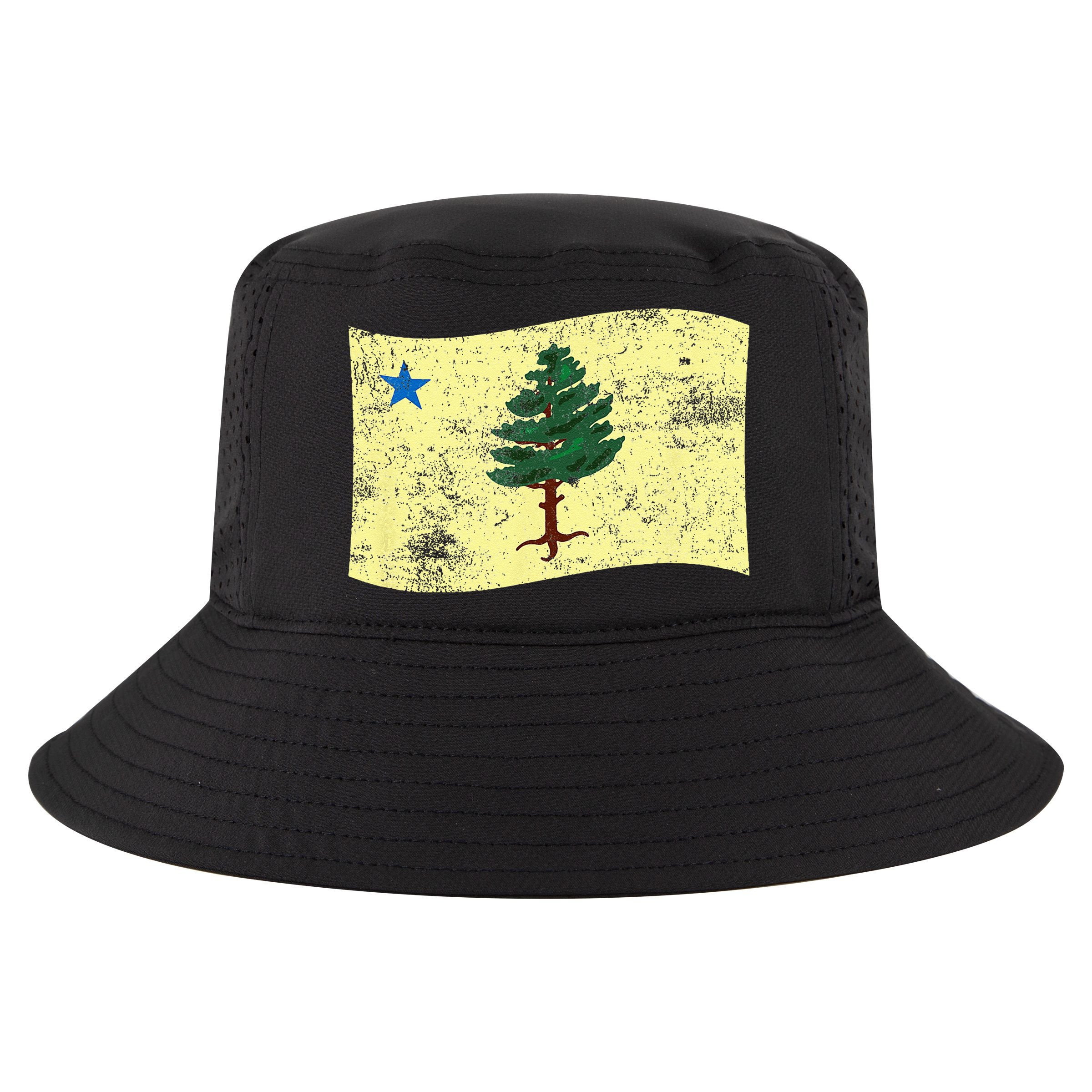 Maine Pine Tree Flag 1901 – First State Flag Cool Comfort Performance Bucket Hat