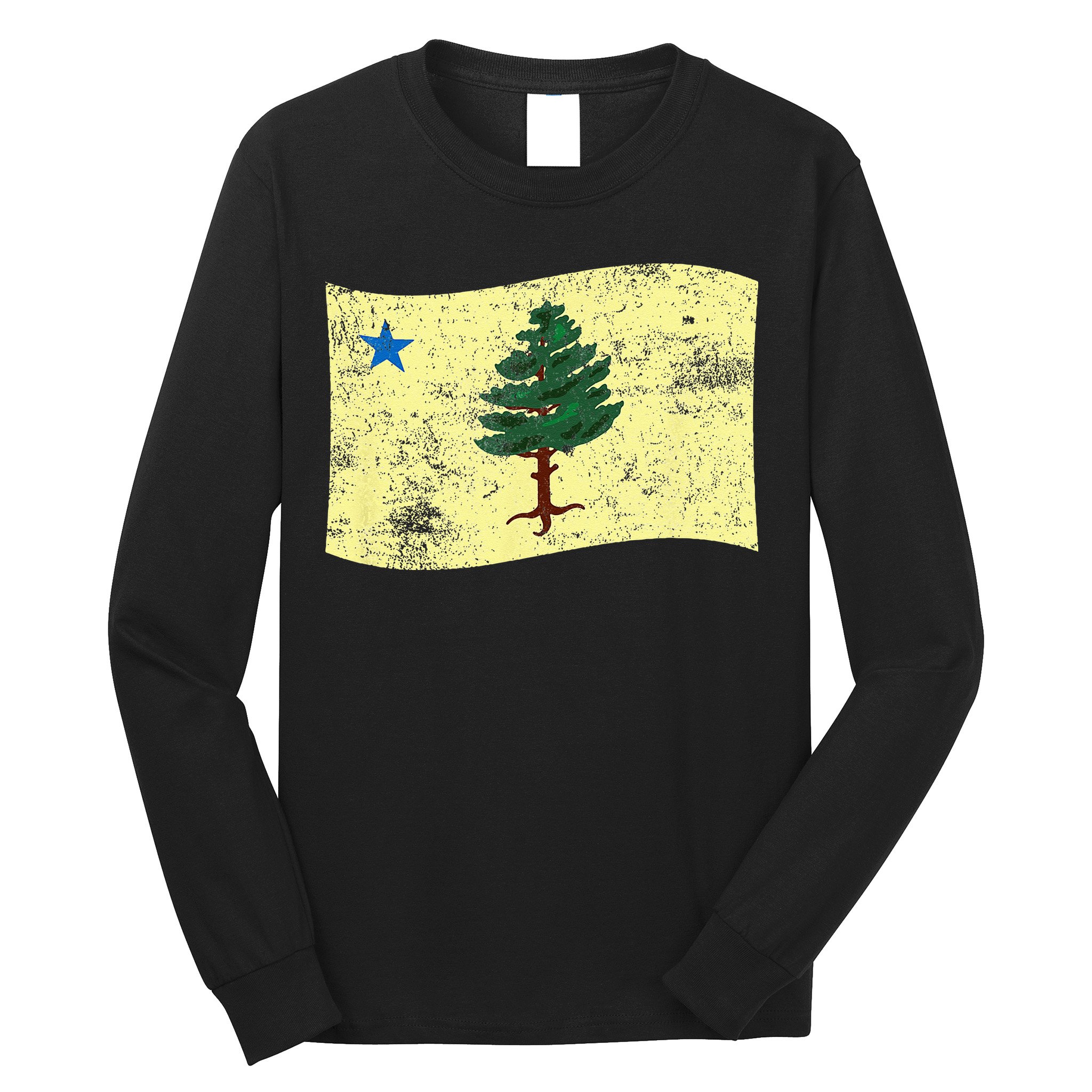 Maine Pine Tree Flag 1901 – First State Flag Long Sleeve Shirt