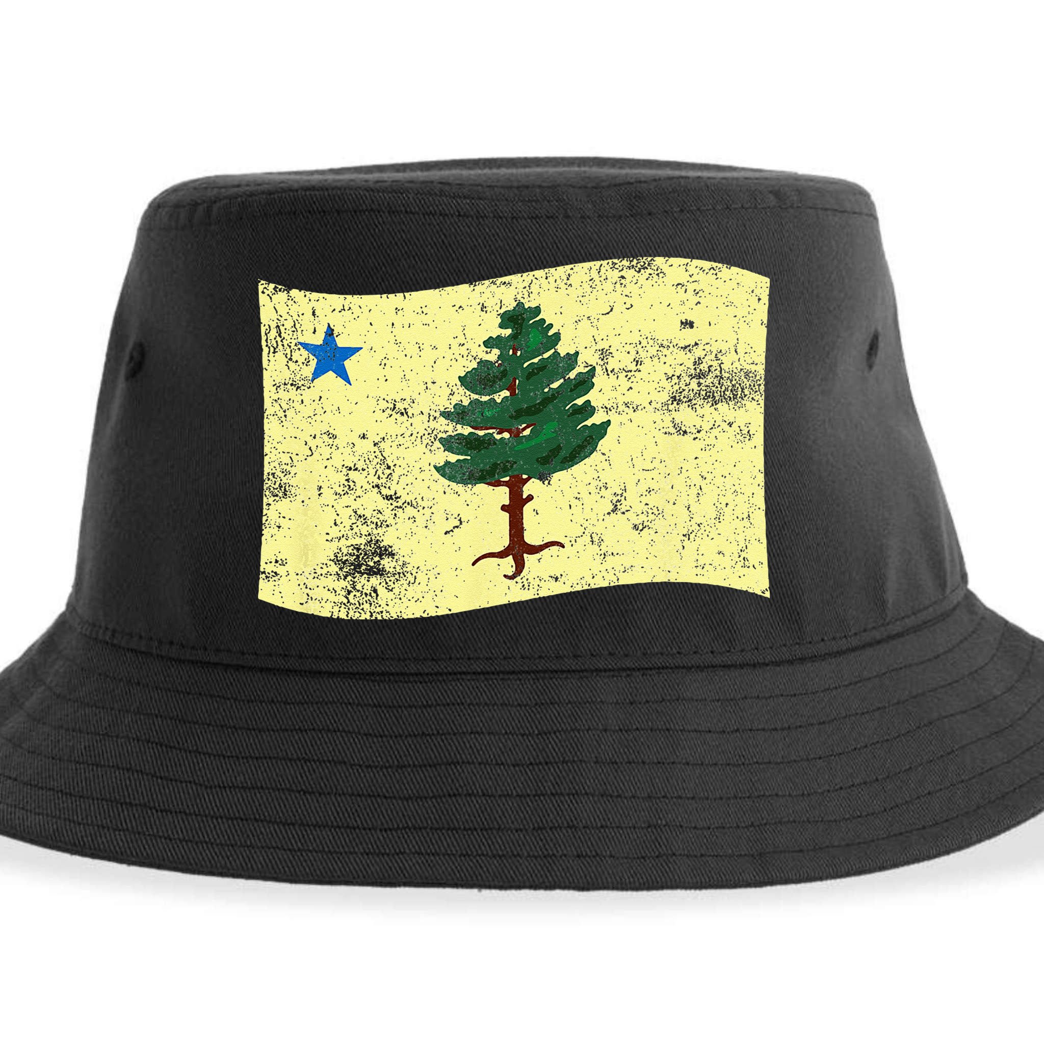 Maine Pine Tree Flag 1901 – First State Flag Sustainable Bucket Hat