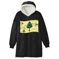 Maine Pine Tree Flag 1901 – First State Flag Hooded Wearable Blanket