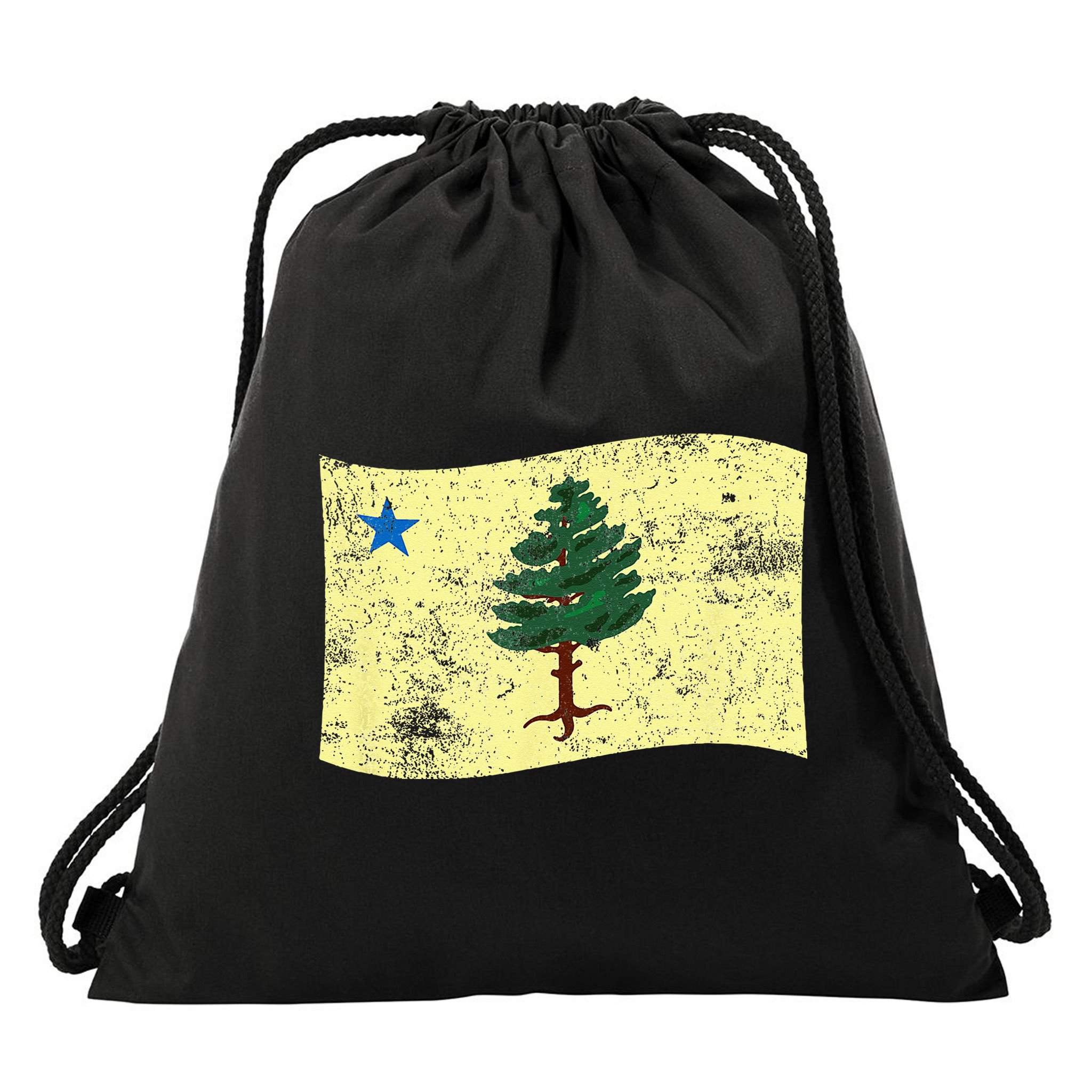 Maine Pine Tree Flag 1901 – First State Flag Drawstring Bag