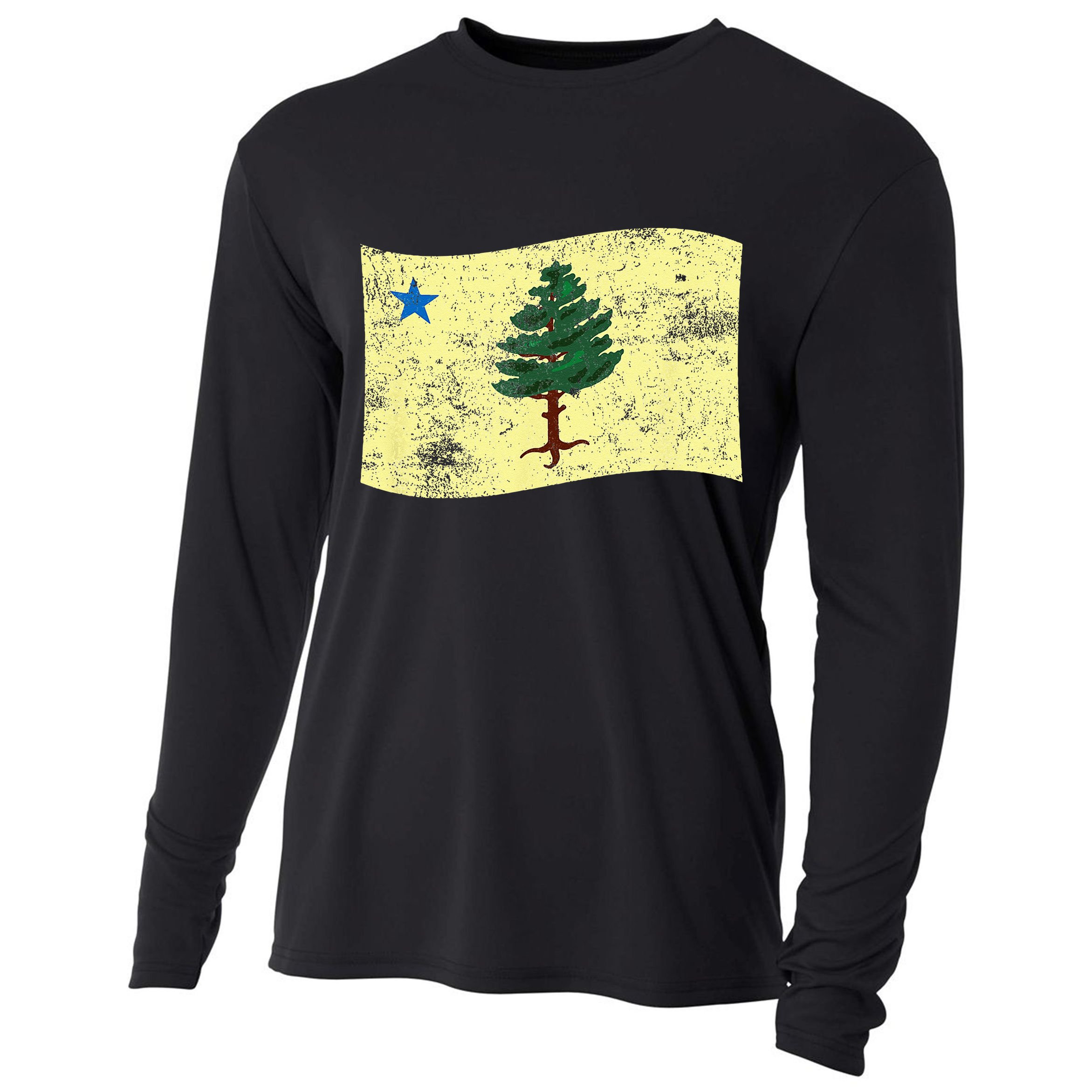 Maine Pine Tree Flag 1901 – First State Flag Cooling Performance Long Sleeve Crew